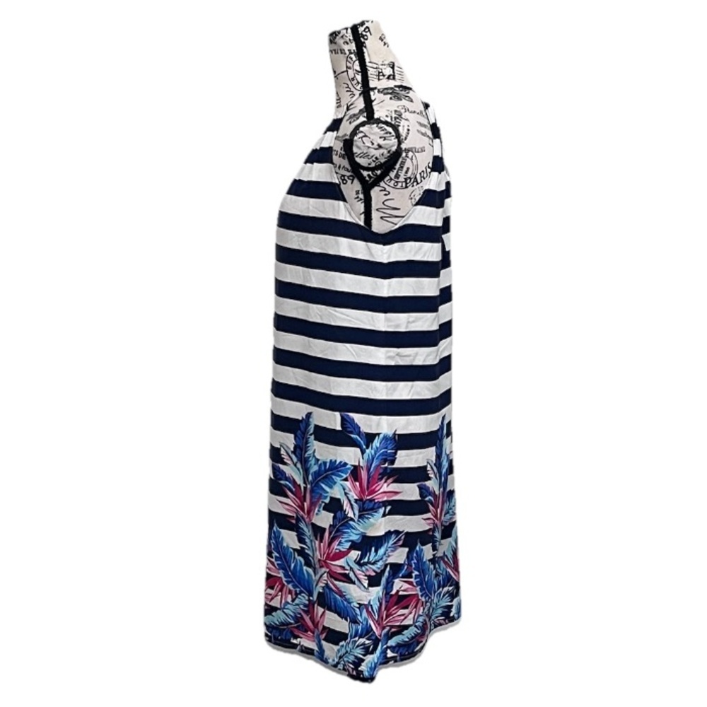 Tommy Bahama Striped Tropical Shift Mini Dress S Coastal Resort Nautical - Picture 4 of 10